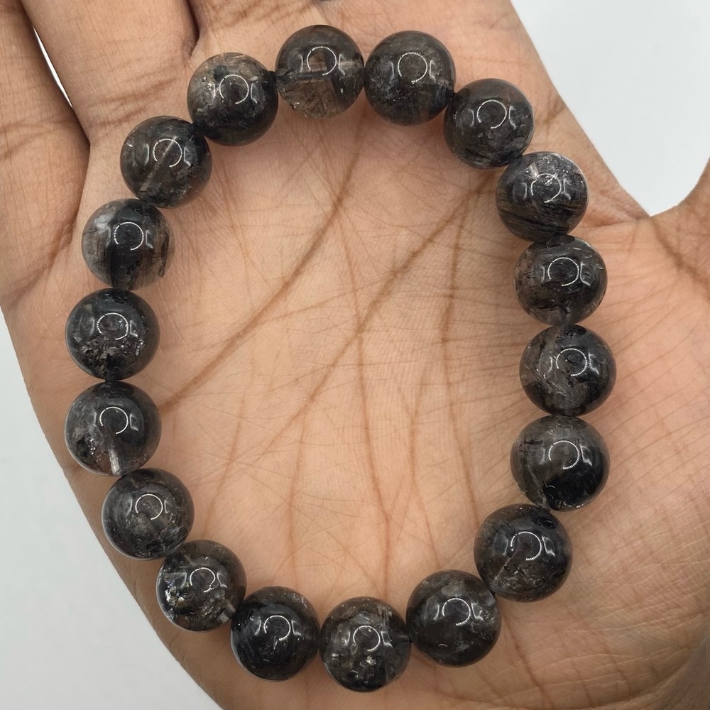 High Quality Herkimer Diamond Crystal Bracelet 11.5mm - Picture 1 of 9